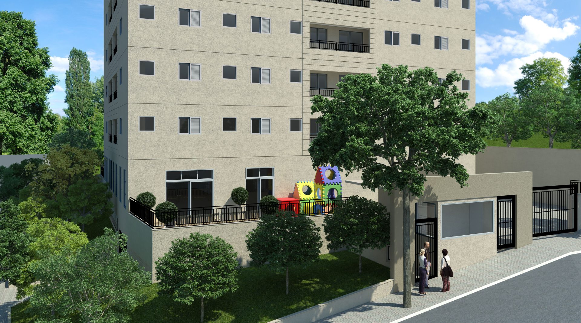 Foto da entrada do prédio Anhembi