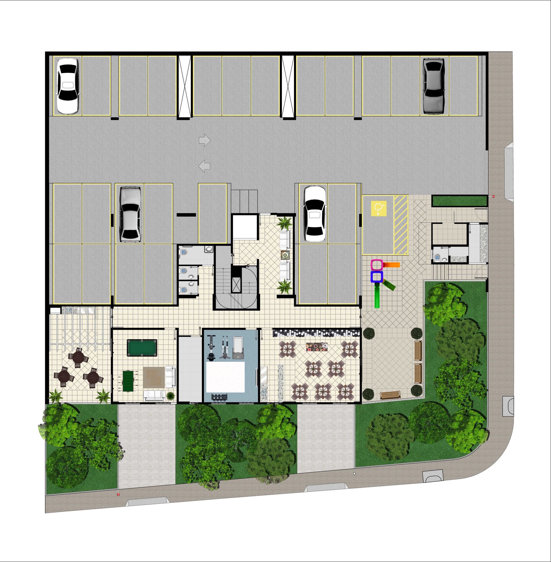 Foto do Terreo do prédio Anhembi