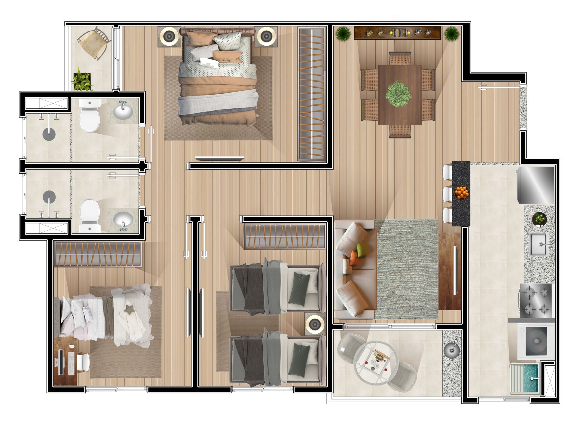 ELVIRA PLANTA SUITE VARANDA