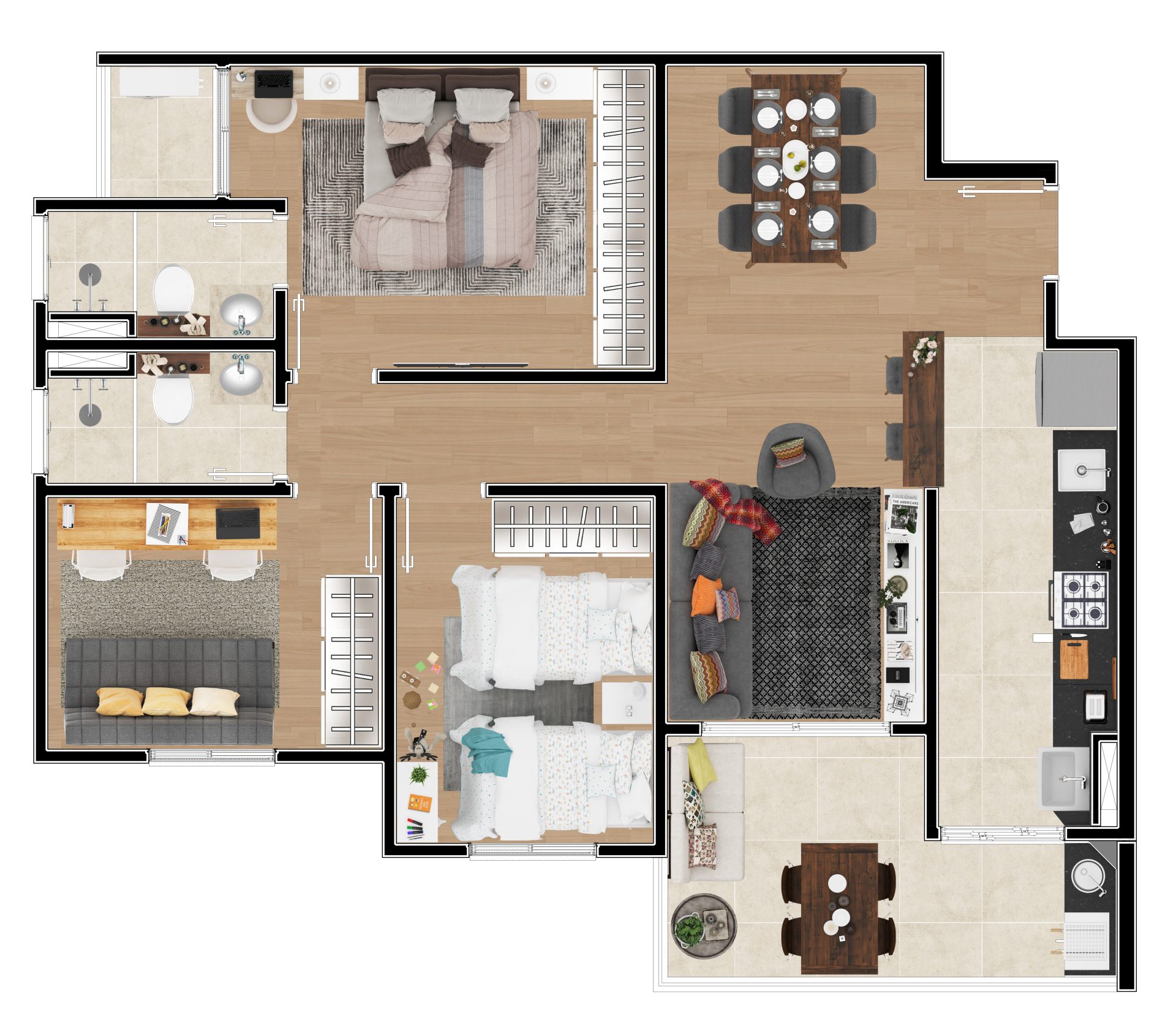 PLANTA TIPO 3 VILA BRANCA